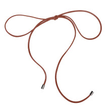 Trendy New Girls Ladies Skinny Narrow Bowknot Belt Dress Belt Beige
