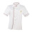 Men Women   Single Breasted Cook Short Sleeve Coat   M Red 1