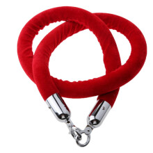 1.5m Velvet Rope Crowd Control Stanchion Post Queue Line Barrier Red