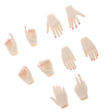 10PCS 1:6 Scale Womens Hand Models for 12inch Female Figure White Skin