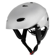 Large Silver Safety Helmet for Water Sport Canoeing Kayaking Wakeboard