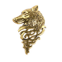 Vintage Wolf Brooch Pin Badge Lapel Pin Shirt Suit Men Jewelry Antique