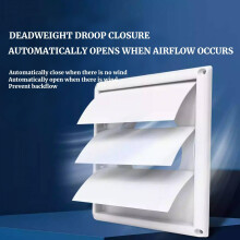 20 x 20cm Air Vent Cover Plastic Wall Air Vent Grille Cover 3 Flaps with Net Louvre Insect-Proof and Anti-Dust (20 * 20cm) Windows