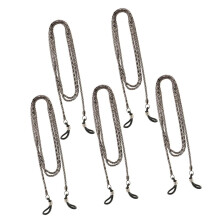 5 Pieces Metal Eyeglass Neck Chain Reading Glasses Sunglasses Holder B