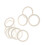 10Pcs Silicone Baby Pacifier Holder Adapter O Ring Dummy Ring Ring Whi 1