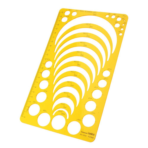 Plastic Drawing Ruler Template for Drawing Round Circle Templates
