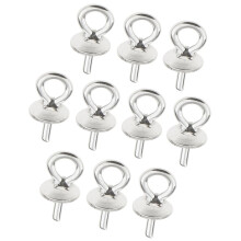 10 Piece Sterling Silver 925 Pendant Clasp Pearl Bail Eye Pins Connect
