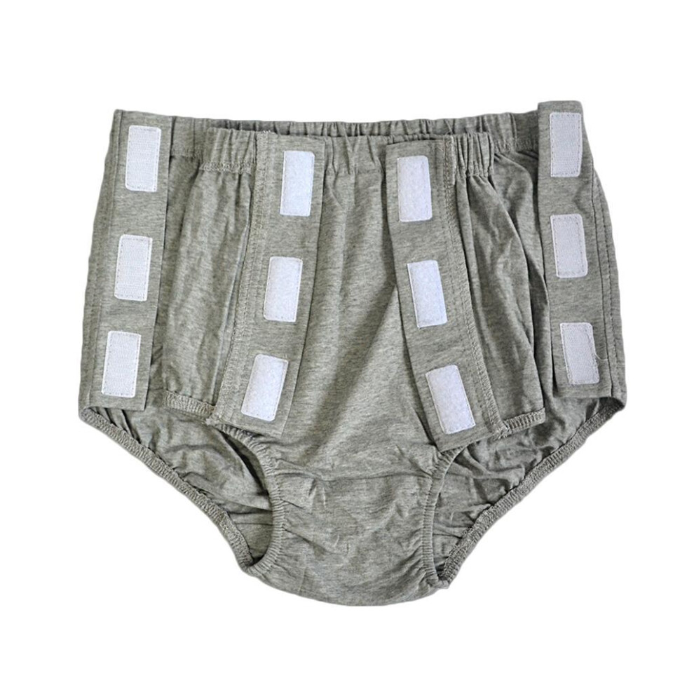 Women Adults Reusable   Incontinence Pant Diaper Protective Grey XL
