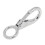 304 Stainless Steel Rigid Fixed Eye Boat Spring Snap Hook Silver 2.5# 1