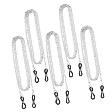 5 Pieces Metal Eyeglass Neck Chain Reading Glasses Sunglasses Holder W