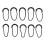 10 Pcs Plastic U Shape Zip Puller Strong Zipper Pull Cord Black 2