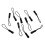 10Pcs Plastic Zipper Pull Cord Zip Puller Slider for Clothes Bags Blac 3