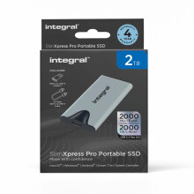 SlimXpress Pro 2TB Portable SSD External Hard Drive: USB-C, 2000MB/s Read/Write, USB 3.2 Gen 2x2, Compact Design, Plug & Play, Compatible with Mac,
