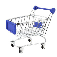 Mini Shopping Cart Trolley Toy Dark Blue