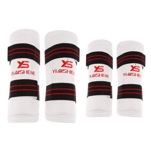 Taekwondo Shin Guard/Leg Protector + Arm Guard/Elbow Protector Set M W 1