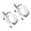 2 Pcs Motorcycle Handlebar Mirror Mounts 22mm Thread Clamp Silver M10 1