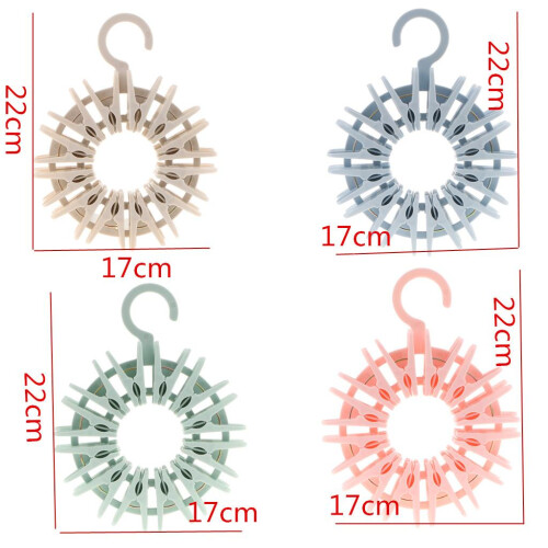 Multi Functional 24 Plastic Clip Clothes Sock Storage Rack Spave Saver 1