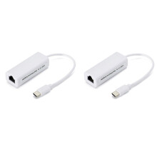 2X Netwerkkaart USB Type-C Naar Rj45 100M Drivervrije Netwerkkaartconverter Netwerkkabeladapter Ethernet-Adapter A