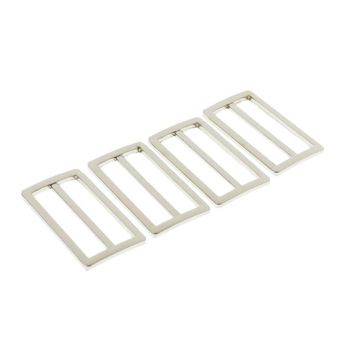 4 Pieces Tri-Glide Adjustable Buckles Strap Slide 3 Bar Adjusters Silv 1
