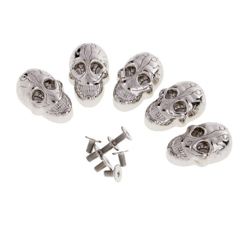 5 Set Skull Head Screwback Studs Punk Rivets for Bag Shoes Leathercraf 2