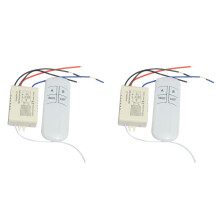 2X Bezprzewodowy /OFF 1-Kierunkowy 220V Lampa Przełącznik Zdalnego Sterowania Odbiornik Nadajnik Nadajnik Lampa Części Zamienne do Domu