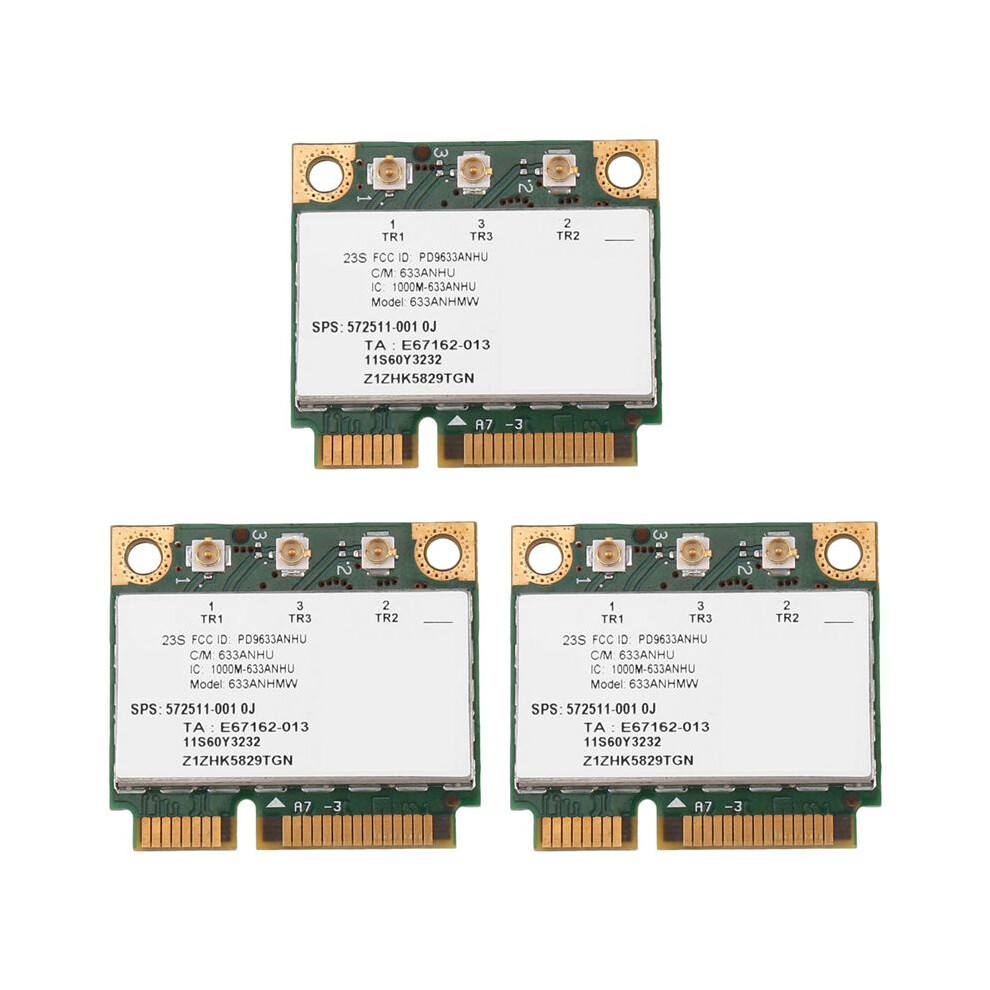 3X 6300Agn 633Anhmw Wireless Wifi Card Pcie Card 802.11A/G/N 2.4G+5.0 Ghz For T410 T420 T430 X220 6133606726693