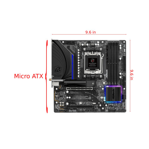 Asrock B650M PG Riptide WiFi AMD Socket AM5 Ryzen 7000 Series Processors Motherboard 1