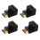 4X  Adapter 90 Degree Right Angle L - Type (Bottom)Black 1