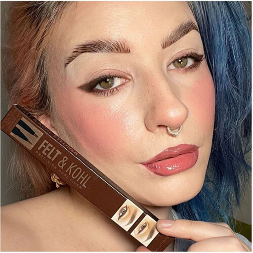 Makeup Revolution, Revolution Felt & Kohl Eyeliner, Brown 2