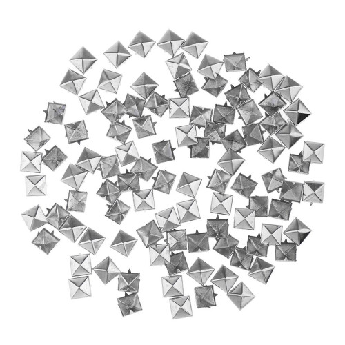 100Pcs Square Pyramid Rivet Studs Spike Screw Craft DIY Embellishment 2