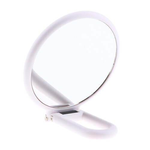 Round Handheld Double Side Makeup Mirror Magnifying Mirror w/ Hanger H 2