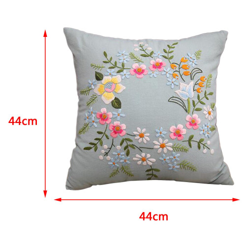 Semi-Finished Embroidery Pillow Covers Kit Sewing Craft for Sofa light 1