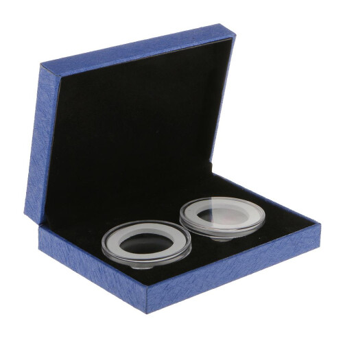 Fancy Double Coins Holder Display for 38MM Commemorative Coins Gift Bo 1