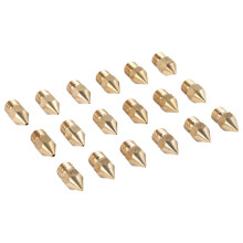 18 Pcs 3D Printer Nozzles M6 Extruder Brass Nozzle Print (2x0.2mm+2x0.3mm+6x0.4mm+2x0.5mm+2x0.6mm+2x0.8mm+2x1.0mm) for MK8 Makerbot