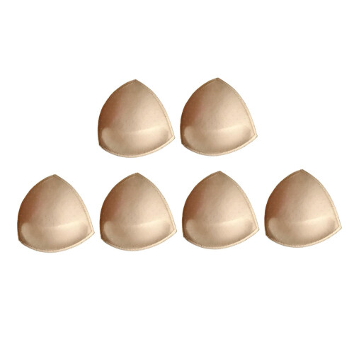 3 Pairs Triangle Bra Inserts Pads Bra Cups Inserts for Bikini Top Skin 1