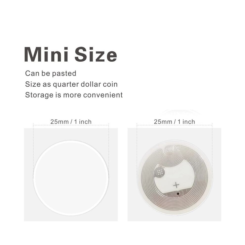 200Pcs Nfc Ntag216 Sticker Ntag216 Nfc Tags Nfc 216 Tag Ntag216 Nfc Cards 13.56Mhz Nfc Tag Stickers 888 Bytes Memory 6032513472597