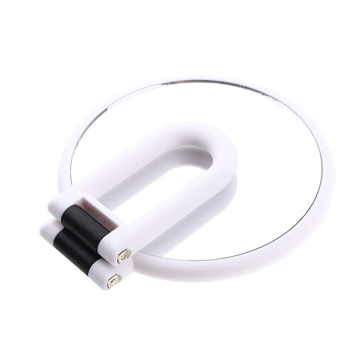 Round Handheld Double Side Makeup Mirror Magnifying Mirror w/ Hanger H 1