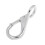 304 Stainless Steel Rigid Fixed Eye Boat Spring Snap Hook Silver 2.5# 2