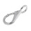 304 Stainless Steel Rigid Fixed Eye Boat Spring Snap Hook Silver 2.5# 3