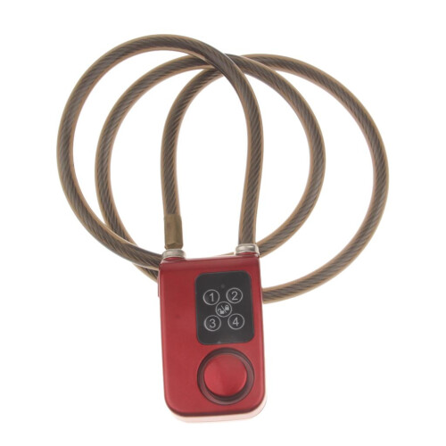Pro Password Alarm Anti-Theft Security Lock Chain Bicycle Guard 120cm 1