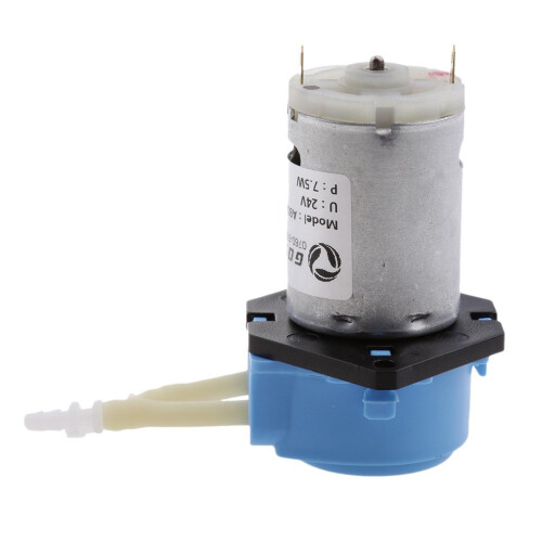 Peristaltic Liquid Miniature Dosing Hose Pump for Aquarium Lab 24V blu 1