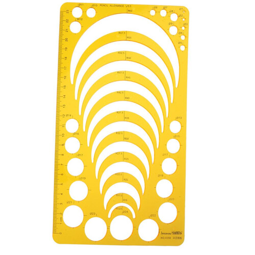 Plastic Drawing Ruler Template for Drawing Round Circle Templates 1