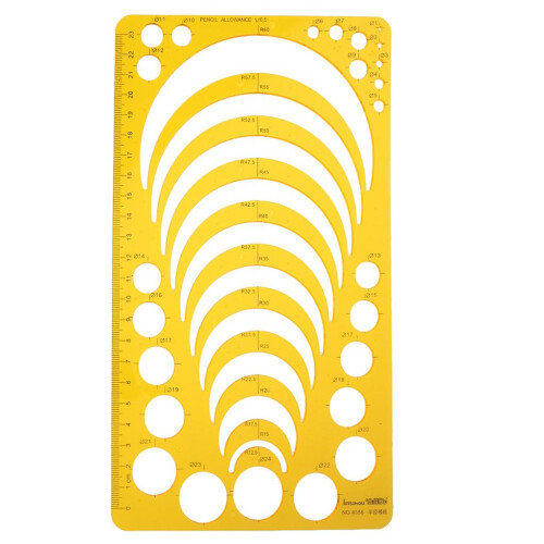 Plastic Drawing Ruler Template for Drawing Round Circle Templates 2