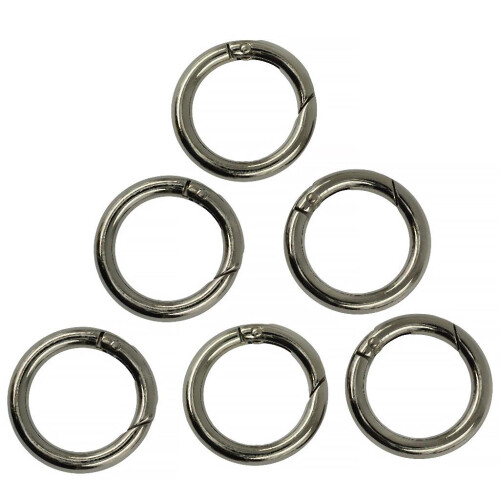 6 Pieces Round Spring Snap Hook Clip Key Handbag Purse Shoulder Strap 2