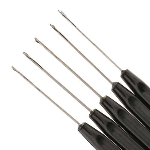 5 Pieces Pulling Hook Needle Tools for Micro Ring Hair Extensions Blac 2