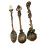 Vintage Classical Spoons Coffee Dessert Spoon Teaspoon 3 Pieces Copper 2