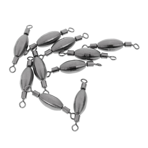 10Pcs Copper Quick Sinker Fishing Swivels Rolling Barrel Swivels Tackl 2