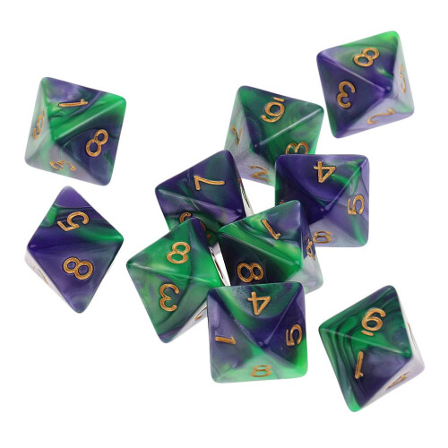 10pcs 8 Sided Dice D8 Polyhedral Dice for Dungeons and Dragons Table G 2