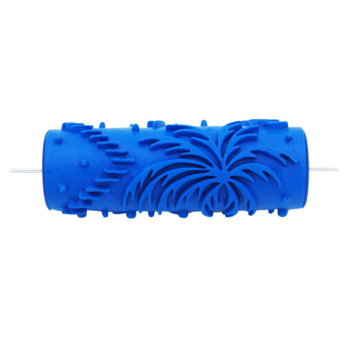 5'' Embossed Paint Roller Sleeve Wall Stencil Brush Flower Pattern Dec 1