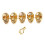 5 Set Skull Head Screwback Studs Punk Rivets for Bag Shoes Leathercraf 2